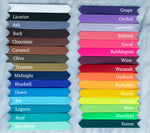 Dog collar and leash biothane colour chart in Australia