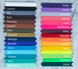 Dog collar and leash biothane colour chart in Australia