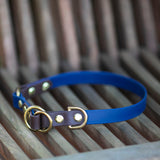 Blue and Brown limited slip collar. Australian made