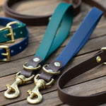 Traffic leashes with additional d ring in brass made in Australia